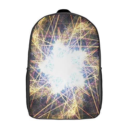 Sac d'école imprimé en 3D motif artistique unique cartable 17 pouces