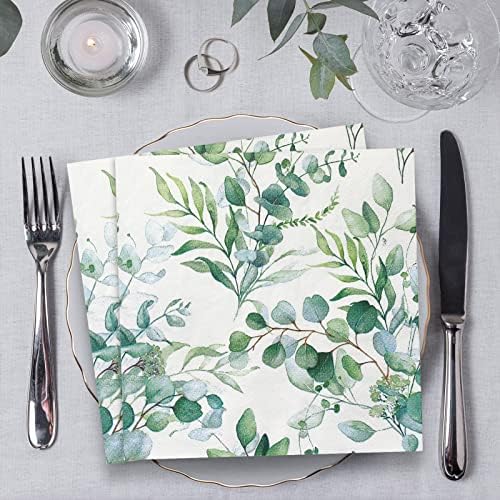 Hakiwina Sage Green Napkins, 3Ply Paper Napkin Disposable for Baby