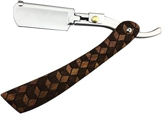 Beaupretty Cabo de madeira chique, liso, barbeiro, barbeiro, barbeiro, barbeiro, barbeiro, barbeiro, barbeiro, sem lâmina, para salão de casa