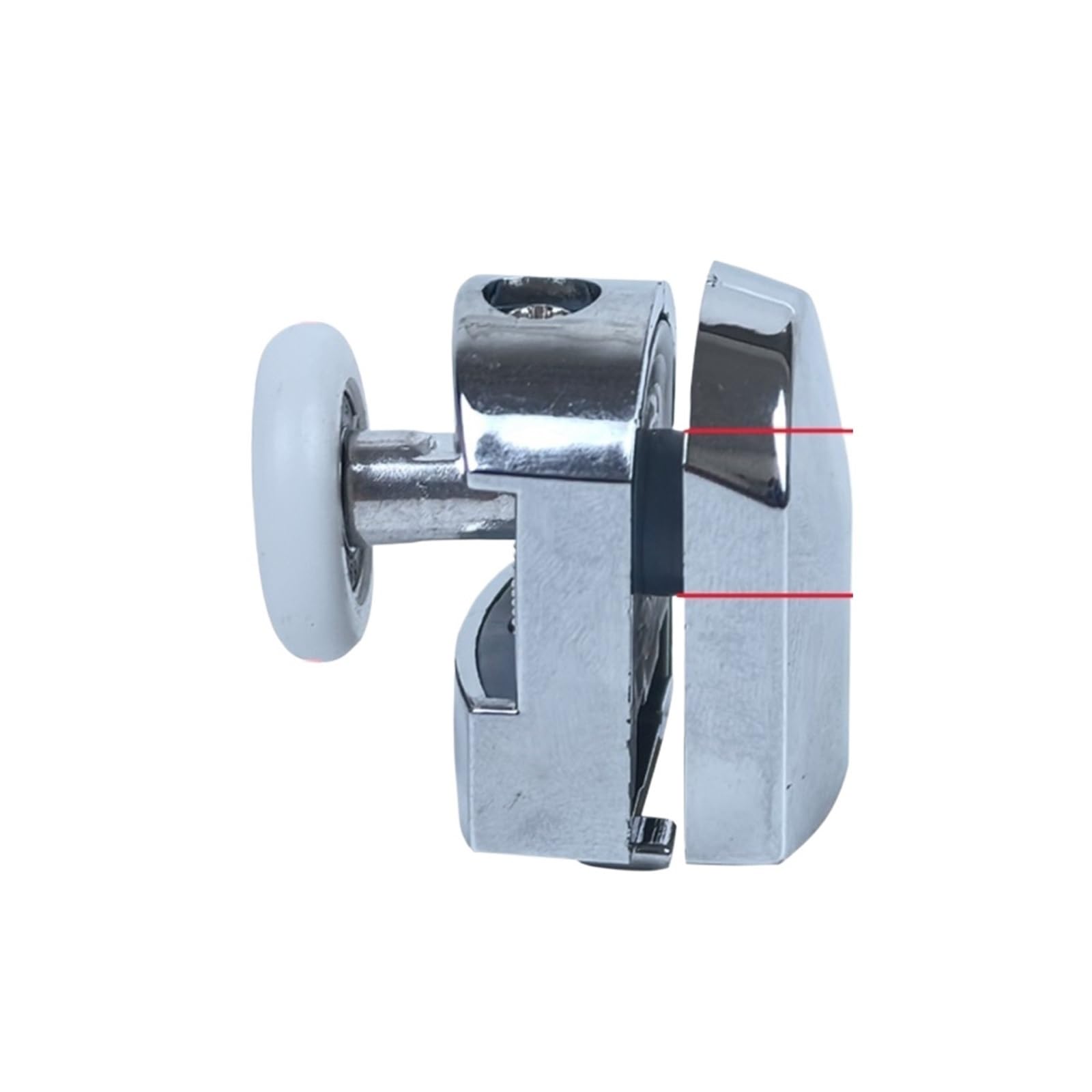 Duschkabinenrollen 4 Stück Duschtürrollen, Radläufer, Badezimmer-Schiebetürschienenrollen, 23 Mm 25 Einzelläufer-Duschtürrollen(25 upper part big)
