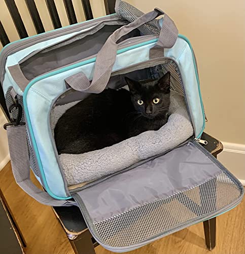 Enjoying EN3-A100-GRAY-S Plush Cat Bed Mat 10 Inch X 15 Inch Pet Cushion With Pillow Around thumb #5