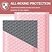 Famagic Bubble Mailers 4x8 Inch 50pc Light Pink Shipping Bags, Chic Packaging Bags For Small Business, Colored Padded Mailing Envelopes, Opaque Matte Self Seal Bubble Poly Mailers Bulk #000
