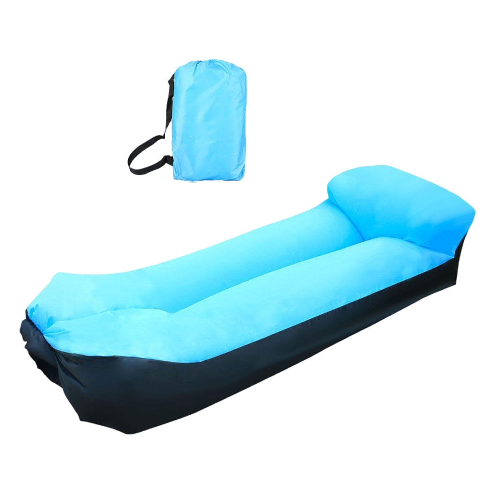 MERISHOPP Inflatable Lounger Trendy Inflatable Chair for Adults & Kids Beach Traveling Blue-image-32