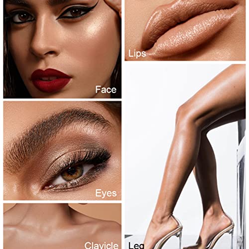 3 Pack Liquid Highlighter Makeup Set, Liquid Highlight,Body Highlighter Makeup Smooth Glow Liquid Foundation, Glow Shimmer Waterproof Smooth Highlighter For Face Body Contour Makeup #TOP4