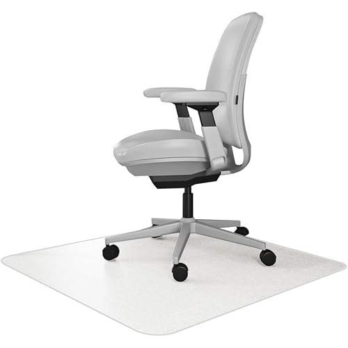 Resilia Office Desk Chair Mat - for Low Pile Carpet (with Grippers) Clear, 36 Inches x 48 Inches, Made in The USA