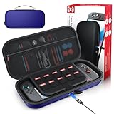 【Charge à l'intérieur】Grâce au trou de chargement, il est très facile de charger la console Switch sans avoir à ouvrir l'étui pour retirer la console. Plus besoin de s'inquiéter des chocs accidentels, des rayures, de la poussière et de l'eau lors de la recharge à l'extérieur. (Remarque : le câble de chargement, la console et le joypad ne sont pas inclus.)