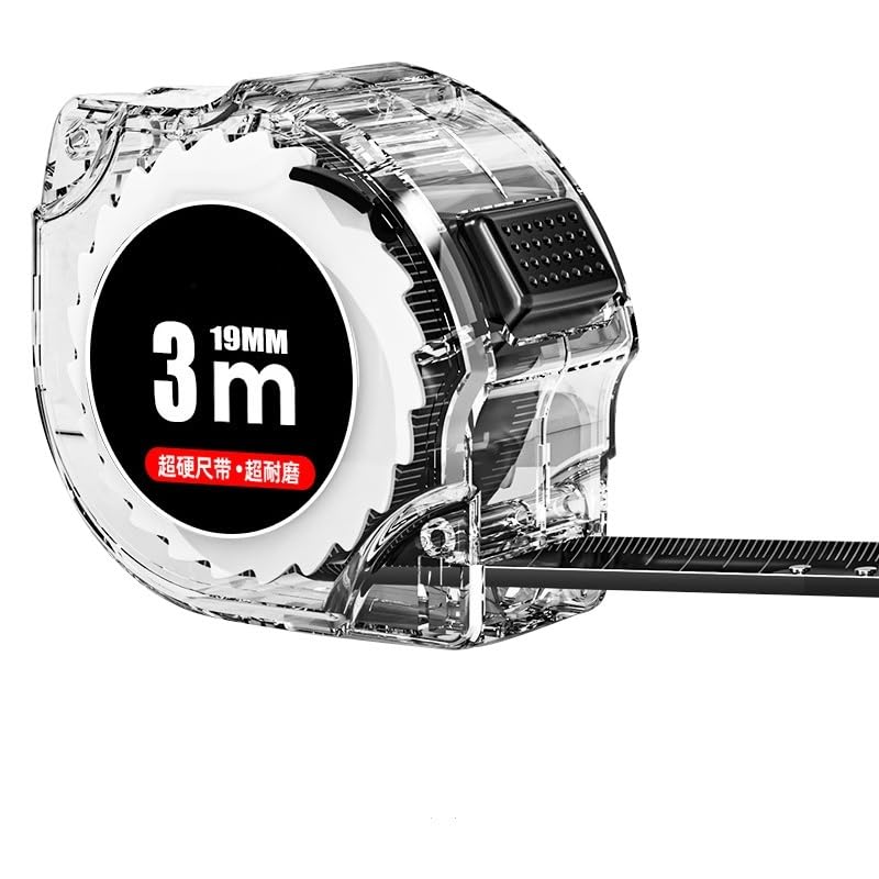 Metro a Nastro di precisione Righello for Scatola di codice Laser in Acciaio Fluorescente autobloccante Righello for misuratore ampliato (Color : Black Gold, Size : 5mx25mm)