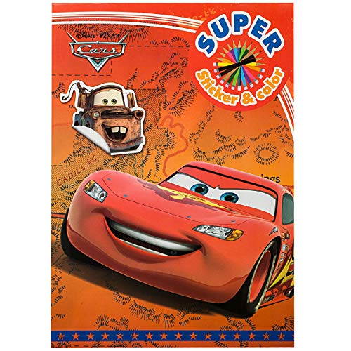 großes XL Malbuch/Malblock - A4 - Disney Cars - Auto - Lightning McQueen - mit vielen Sticker & Aufkleber - 16 Seiten… – Bild 5