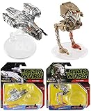 Hot Wheels Bundle of 2 Star Wars Starships Mandalorian Razor Crest and at-ST Raider