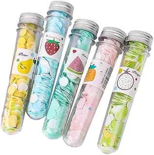 5 Box Multicolor Portable Disposable Paper Soap Confetti Soap Sheets Flakes for Washing Hand, Portable Disposable Travel Scented Bath Slice for Travel and Outdoor
