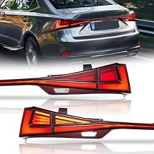 VLAND Tail lights Assembly Fit for 2014-2020 Lexus IS 250 200t 300h F Sport, Red