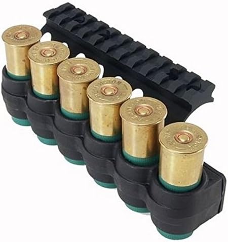 Mesa Tactical 94880 SureShell Polymer Carrier and Rail for Moss 500/590 (6-Shell, 12-GA, 4¾ in)