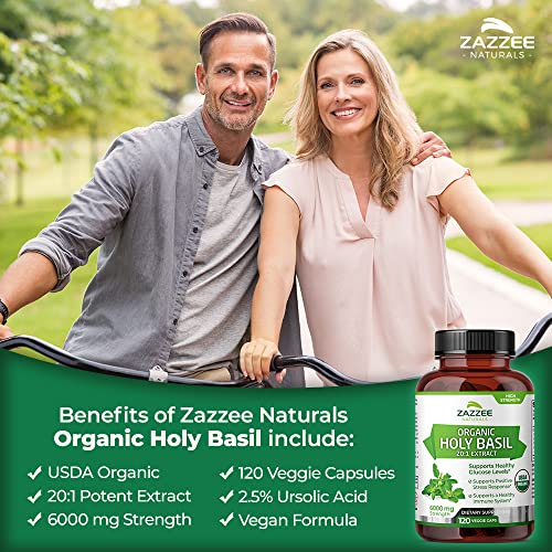 Zazzee Extra Strength Astragalus Root And Extra Strength Usda Organic Holy Basil Tulsi Extract #TOP5