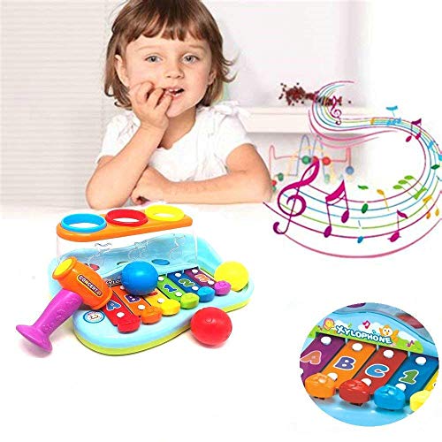 Yerloa Baby-xylofoon met ballen en hamer, muzikaal babyspeelgoed, leeftijd 6-12 maanden, educatief speelgoed, voor jongens en meisjes - Image 5