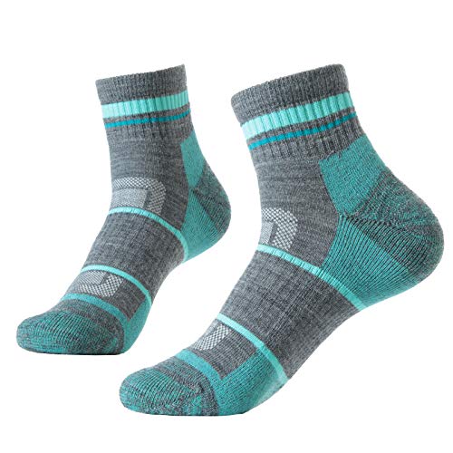 Solax 72% Women's Merino Wool Hiking Socks Outdoor Trail Trekking Cushioned Breathable Quarter Socks 3 Pack #TOP1