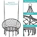 Best Choice Products Handwoven Cotton Macramé Hammock Hanging Chair Swing for Indoor & Outdoor Use w/Backrest, Fringe Tassels, 265 Pound Capacity - Gray