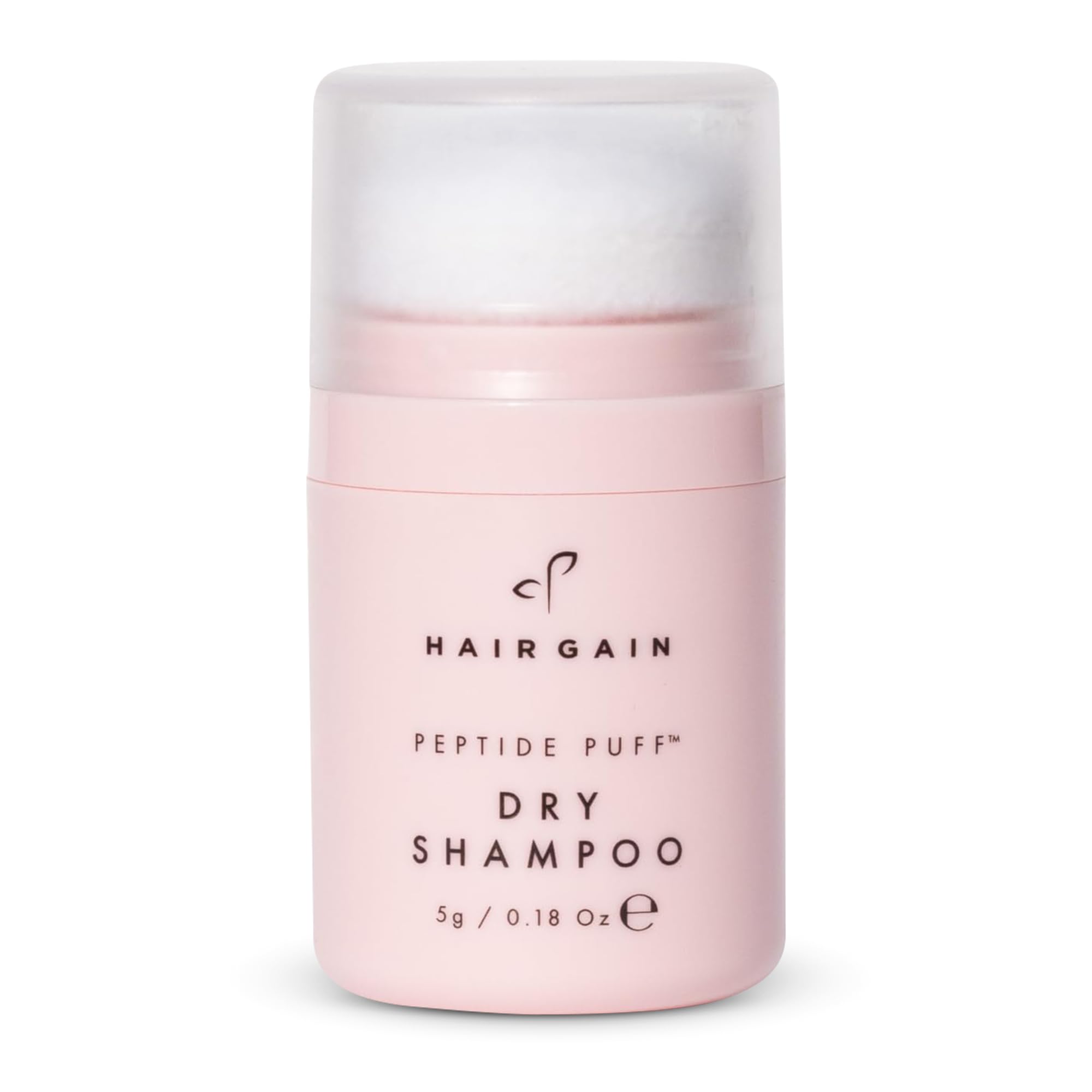 Hair Gain Peptide Puff Travel Size Mini Dry Shampoo for Hair Growth and Scalp Care | Vegan Non-Aerosol Natural and Benzene-Free | Suitable for All Hairstyles