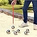 Journdream Petanque Bocce Balls Picker Set with Marker and Object Balls,Petanque Champion,The Ideal Gift (red)