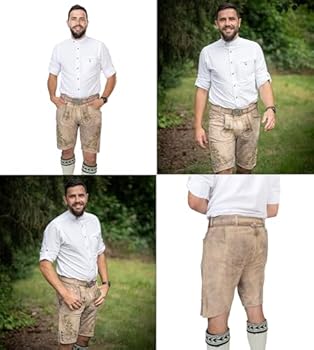 Heren traditionele lederhose kort met klederdrachtriem - Originele