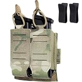 OneTigris Molle Pistol Mag Pouch - Double Magazine Pouch, 9mm Mag Holder for 17/19, S&W M&P, HK VP...
