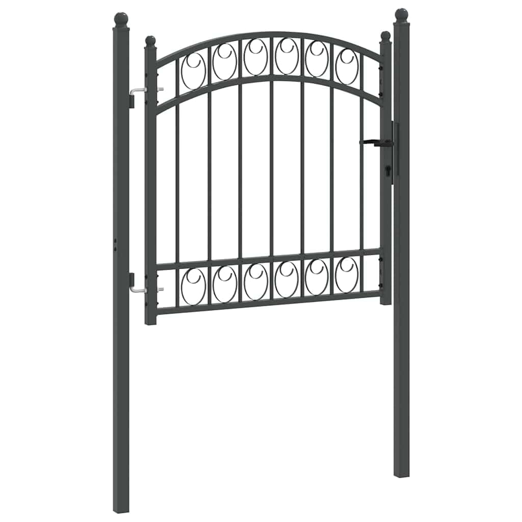 vidaXL Cancello per recinzione EMMEN 100 x 100 cm, Sicurezza per Giardino e Terrazza, Cancello in Acciaio Moderno, Barriera Resistente, Montaggio Facile
