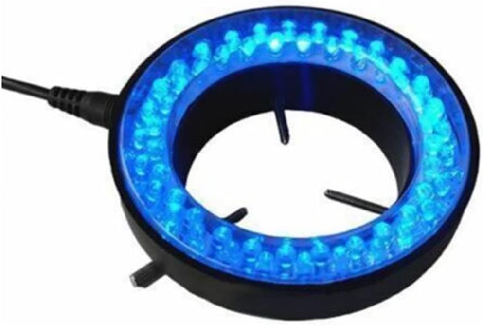 Microscope Accessories Kit Optical 60 LED Microscope Ring Light Source for Stereo Biological Zoom Microscope Microscope Slides(Blue)