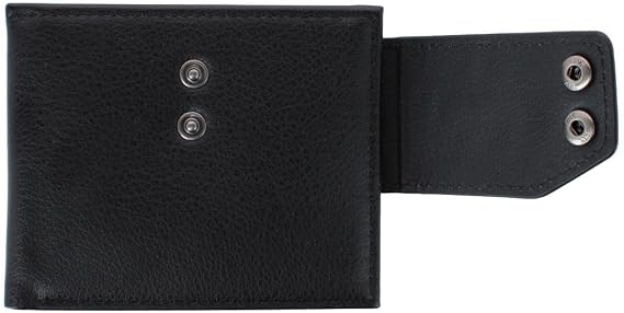 Ecko Men's Bifold Wallet with Double Snap Closure, Black