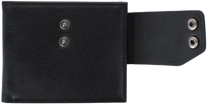 Ecko Men's Bifold Wallet with Double Snap Closure, Black