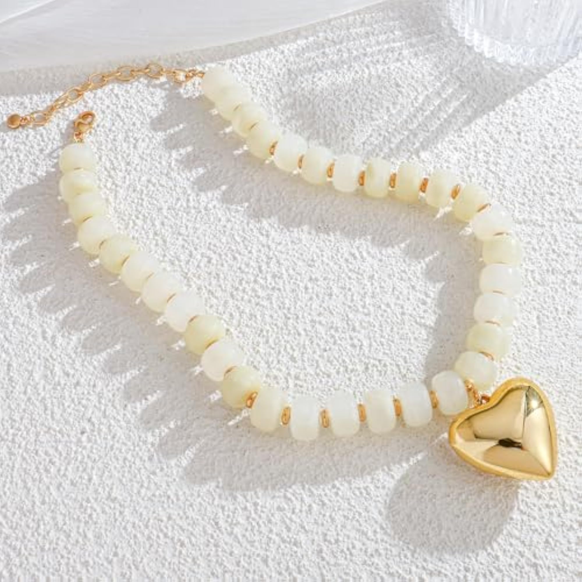 Women's Resin Chunky Beaded Necklace, Modern Statement