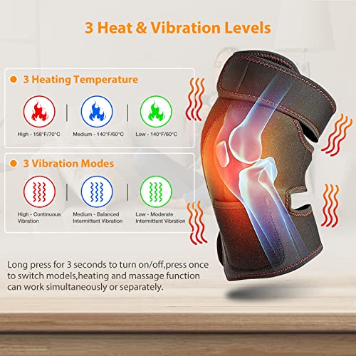 Heated Knee Massager- Vibration Knee Massager For Muscles Knee Massaging Knee Pad, Leg Massager, Knee Heating Pad, Massage Knee Brace Wrap For Arthritis And Support #TOP5