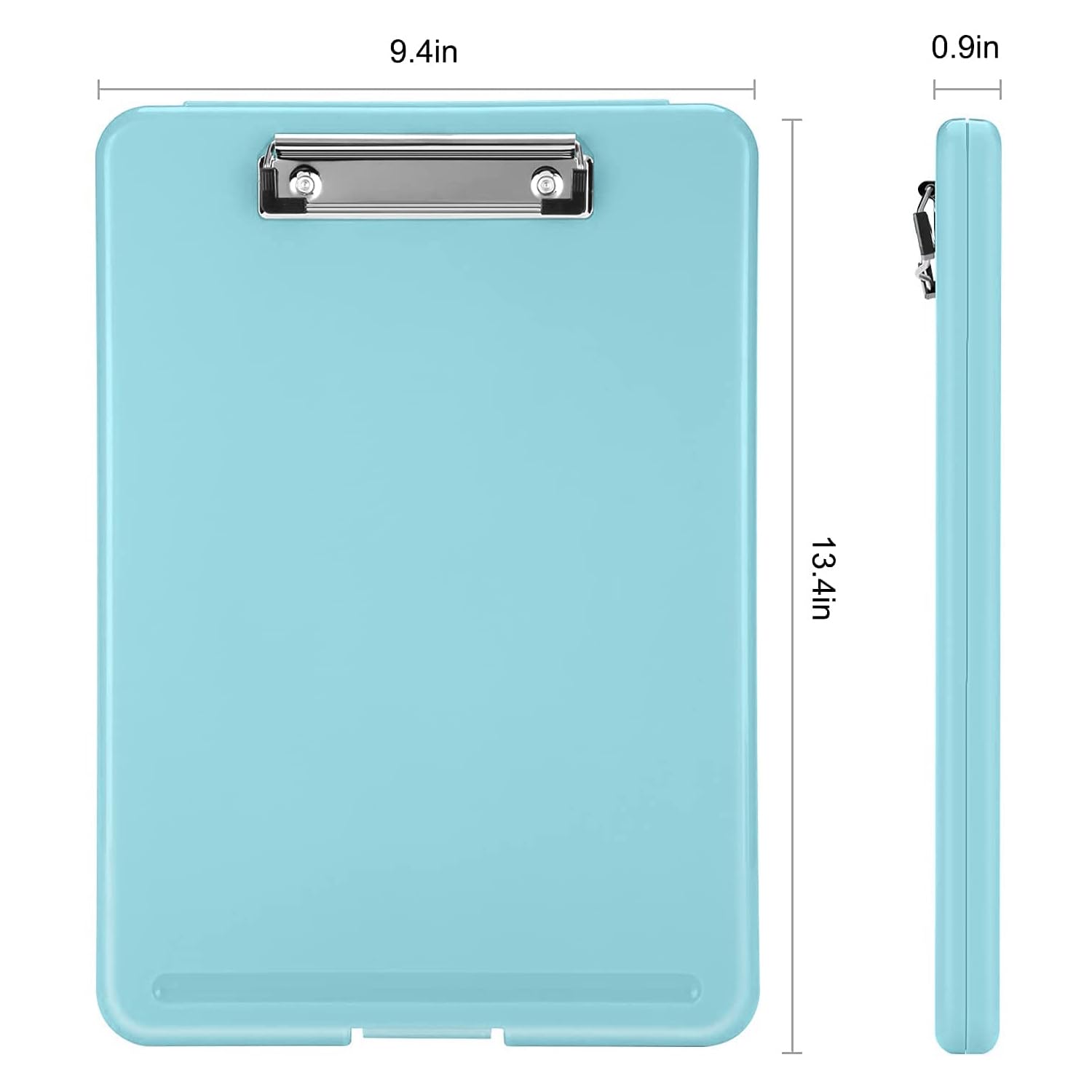 PRANIJ Versatile Foldable Plastic Clipboard with Built-in Storage and Pen Holder - Ideal for School, Office, Travel - Perfect for Students, Teachers, Doctors, Nurses, Professionals (Blue) 2