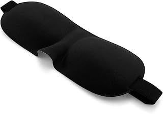 3D Sleep Eye Mask for Sleeping - Insomnia Relief, Light Blocking - Soft Polyester Eye Cover for Men Women - Adjustable Strap, Comfortable Contoured Design