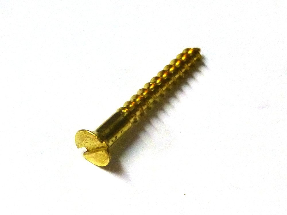 Lote de 360 pequeños tornillos para madera según DIN 97 de latón (a partir de 1,6 x 8 mm), ranura, cabeza avellanada. Mini tornillo con caja etiquetada