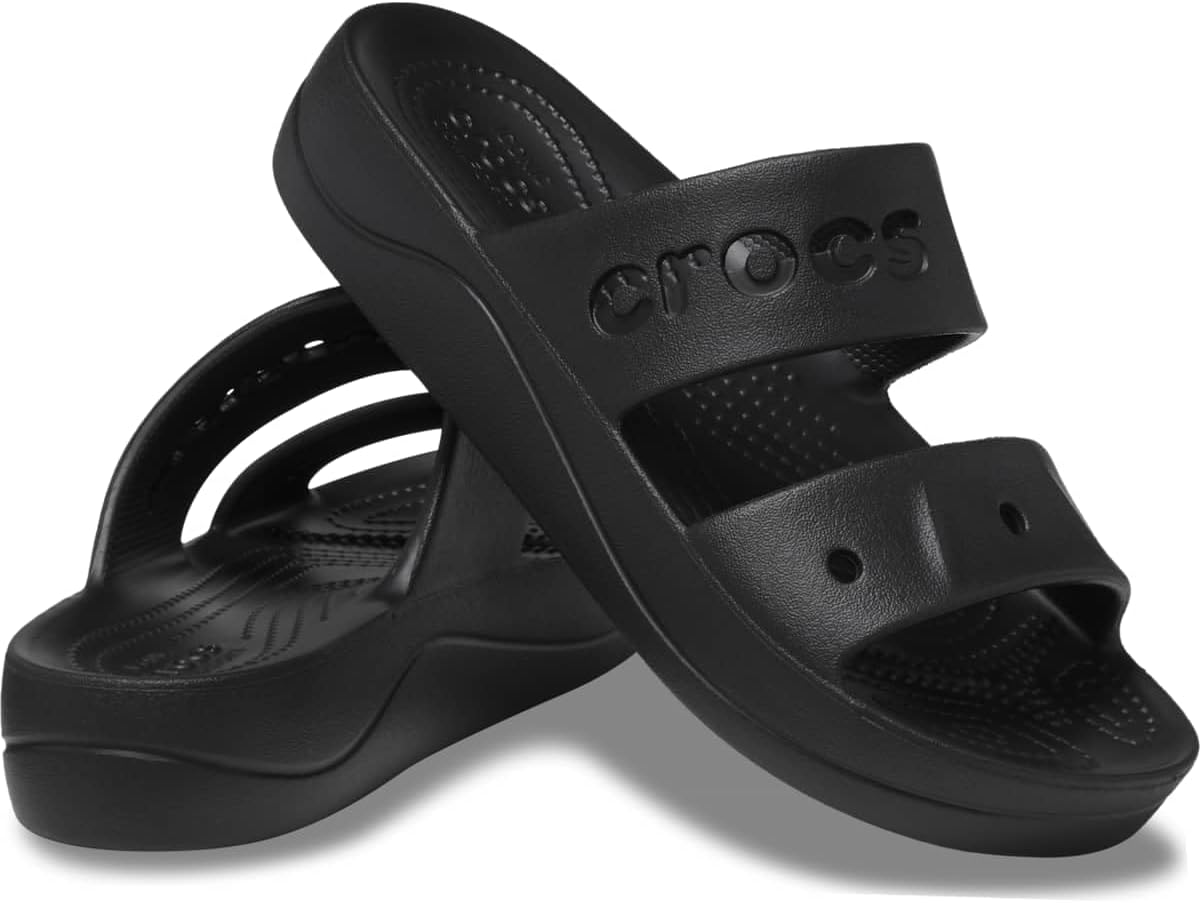 Crocs Women's Baya Platform Sandals, Black