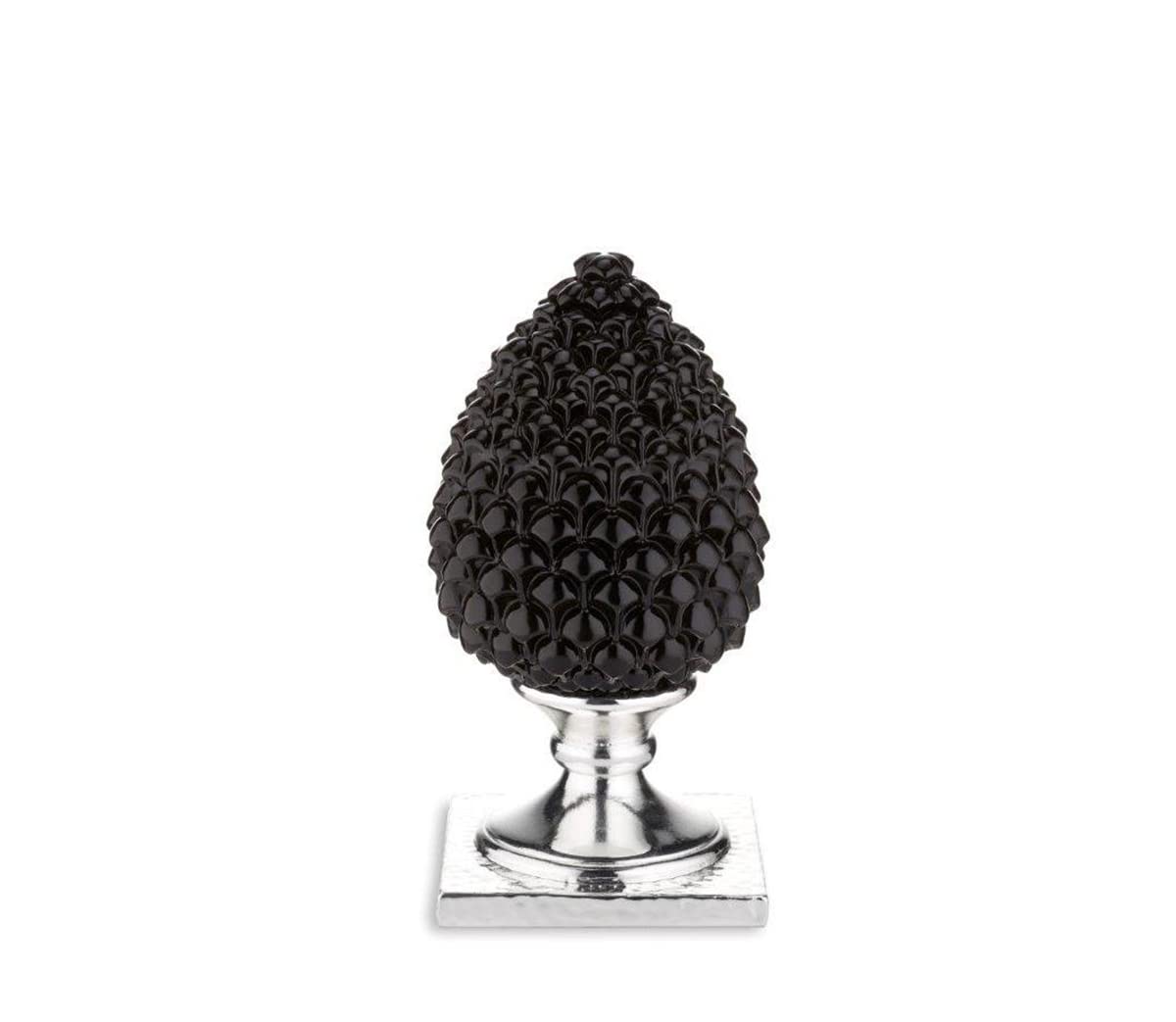 Pigne sicilienne en résine noire cadeau décoration design 19 cm