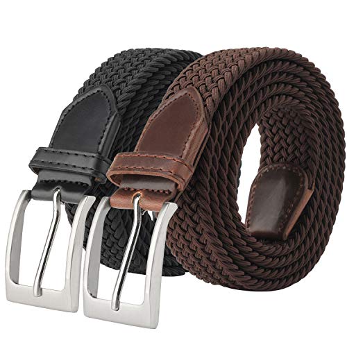 Ceinture élastique tressée extensible et ajustable sans trou taille M