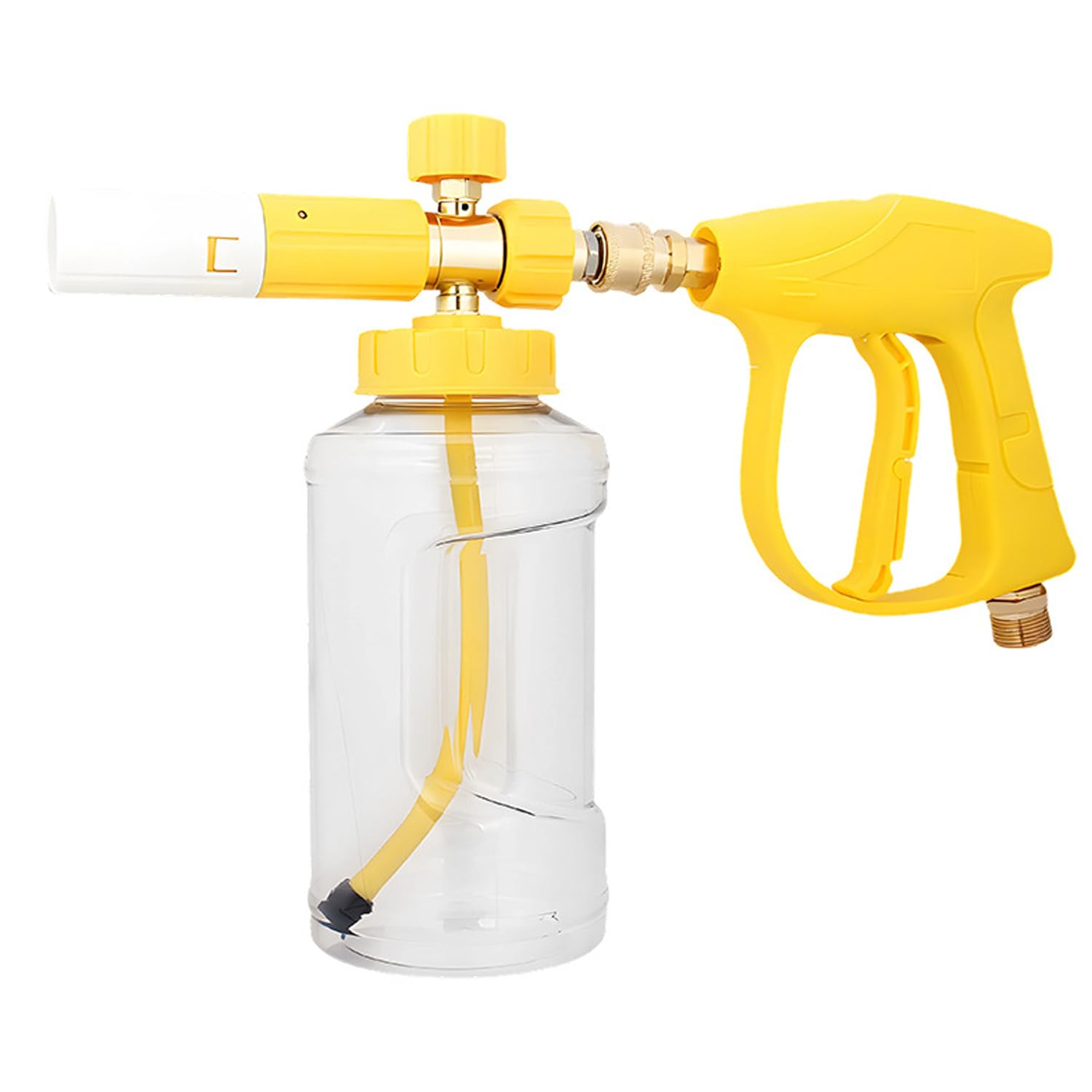 Pistola a Schiuma 1L, Cannone per Idropulitrice Universale Senza Ugello, Lancia Foam per Lavaggio Auto e Motore (Diámetro exterior: 22 mm; diámetro interior: 14 mm)