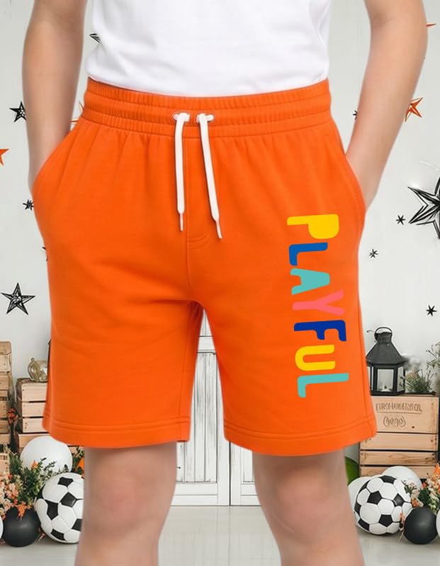 Image of Nusyl Solid & Printed Cotton Blend Shorts for Boys | Comfortable Casual Shorts | Soft Breathable Fabric with Elastic Waistband | Relaxed Fit | 2-16 Years | Multiple Colors