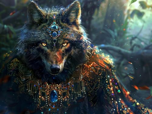Diamond Painting adulte loup kit broderie diamant 5D peinture strass 50x70cm
