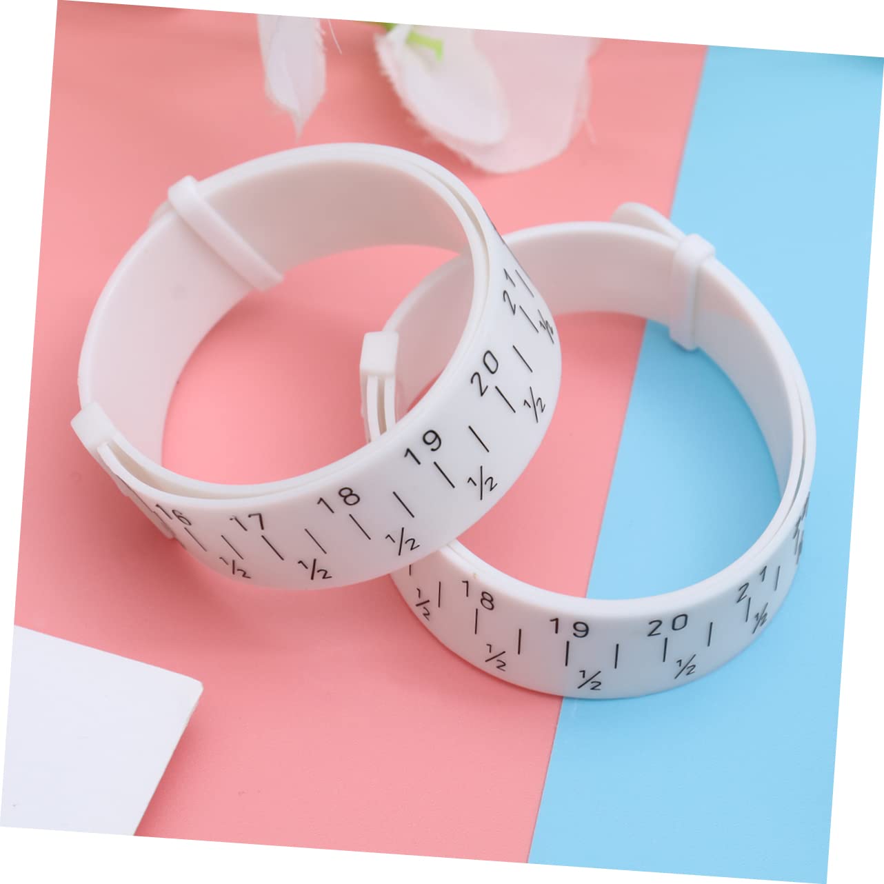 Beatifufu Accurate Bracelet Size Measure Tool 2pcs Bracelet Bangle Gauge White Jewelry Wrist