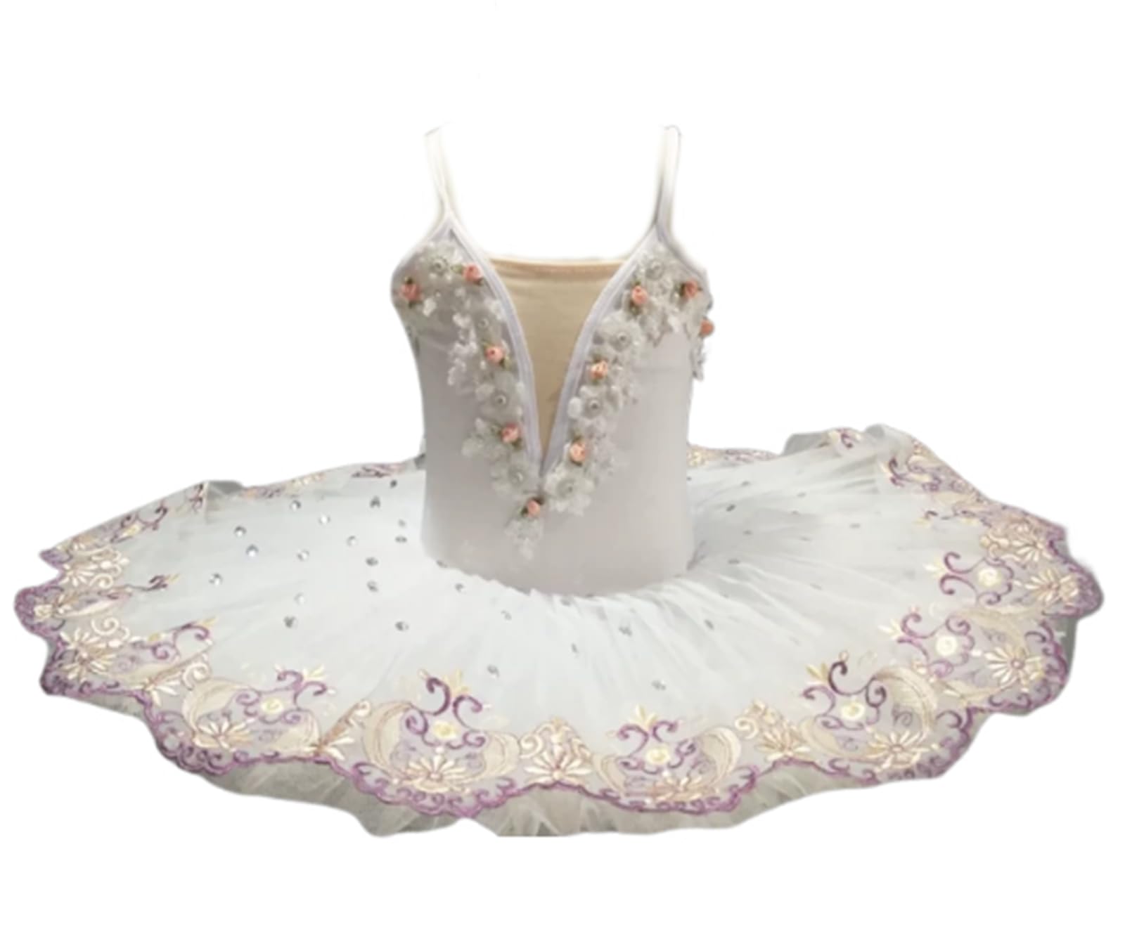 Body da Ballo per Bambine, tutù Abito da Principessa per competizioni | Pattinaggio con cinghie ginnastica abbigliamento da ballo abiti cigno fatato spettacolo ballo sala costume ballerina