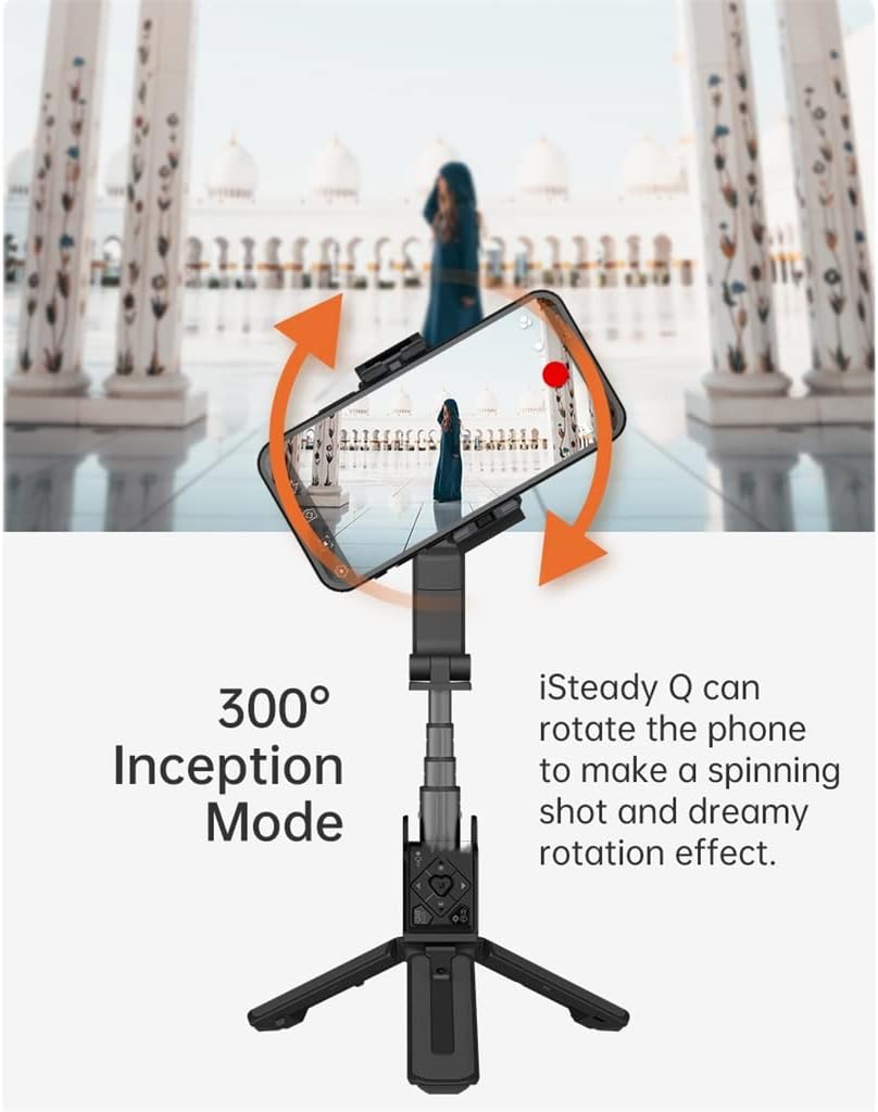 JSEIAJB Handheld Gimbal Stabilizer Phone Selfie Stick Extension Rod Adjustable Tripod with Remote Control for Smartphone