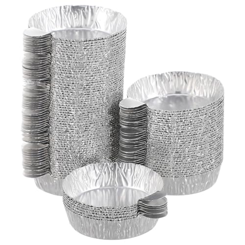 Baluue Aluminum Weighing Trays 1.96x1.96x0.55In Foil – Precision Sample Weighing Lightweight & Stackable – for Chemistry Labs Pharmaceutical Analysis Thermal Experiments for Powders Liquids Granules