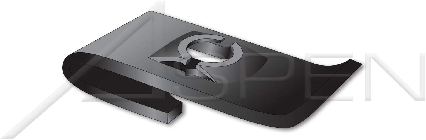 (1000 pcs) #10, Steel Spring Nuts, Type J Speed Nuts, SAE 1050 Carbon Steel, Phosphate Coated and Oiled, Black