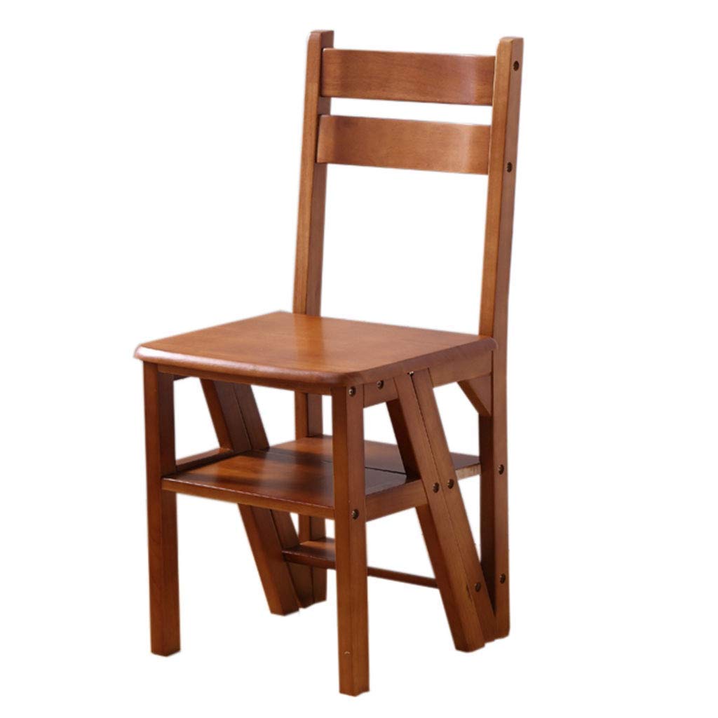 Silla de escalera plegable en madera con 4 peldaños antideslizante para dormitorio