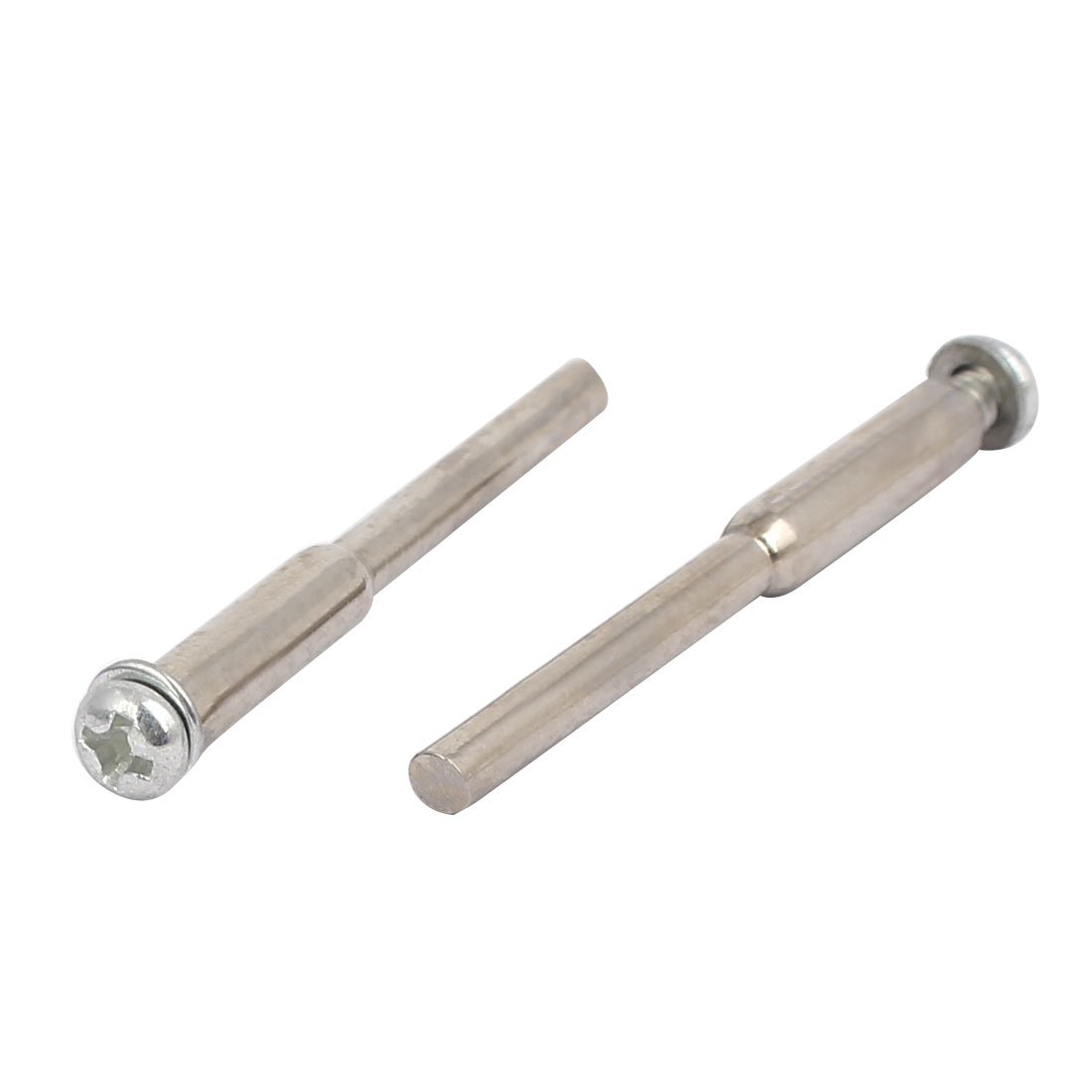 Aexit 3mm Dia Abrasives Drill Hole Cut-Off Wheel Holder Screw Mandrel Grinding Silver Tone 2pcs Model:84as656qo618
