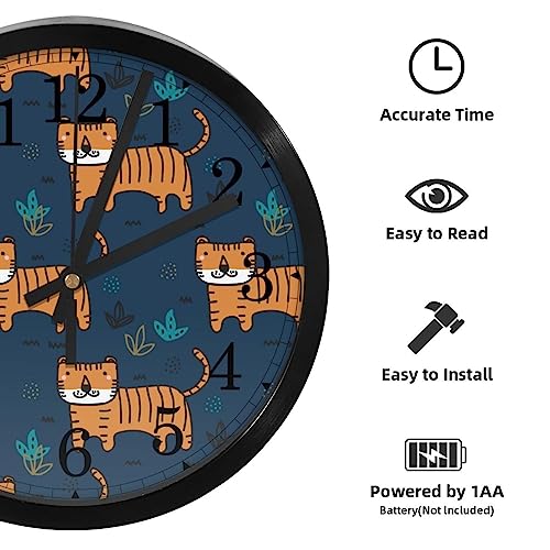 Horloge murale tigre bleu pour instaurer la sérénité à la maison - 3