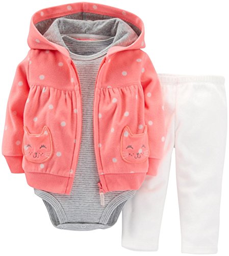 Protection anti-froid bébé fille grâce à l'ensemble 3 pièces rose