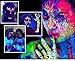12 Pieces Glow Blacklight Face & Body Paint Makeup, Glow in The Dark Face Painting Kit Neon Paint Sticks for Adult Halloween Glow Party