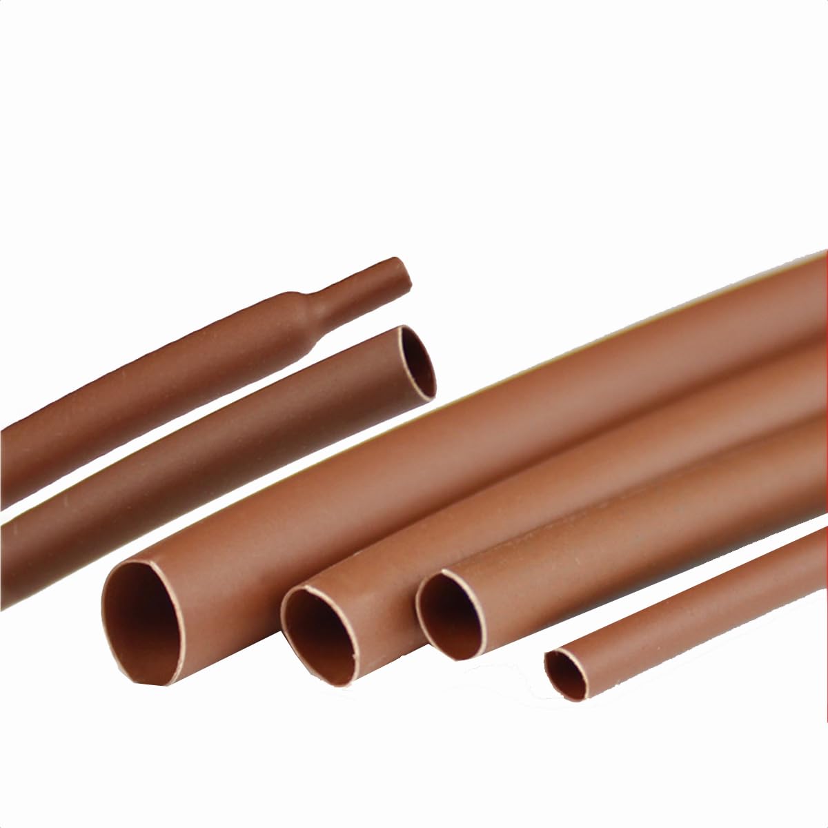 Purzen Brown Heat Shrink Tubing Assorted Sizes 3mm 6mm 10mm, Flame Retardant Insulating Heat Shrink Sleeve,40mm（1m）
